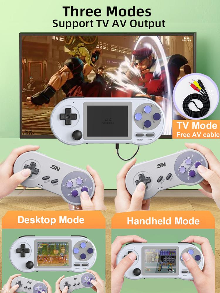 SF2000 Retro Máy Chơi Game Cầm Tay 10000 Trò Chơi Trẻ Em IPS Mini Máy Chơi Game Di Động Cho Everdrive SNES GBA Sega Dendy Màu sắc: 10000 trò chơi
