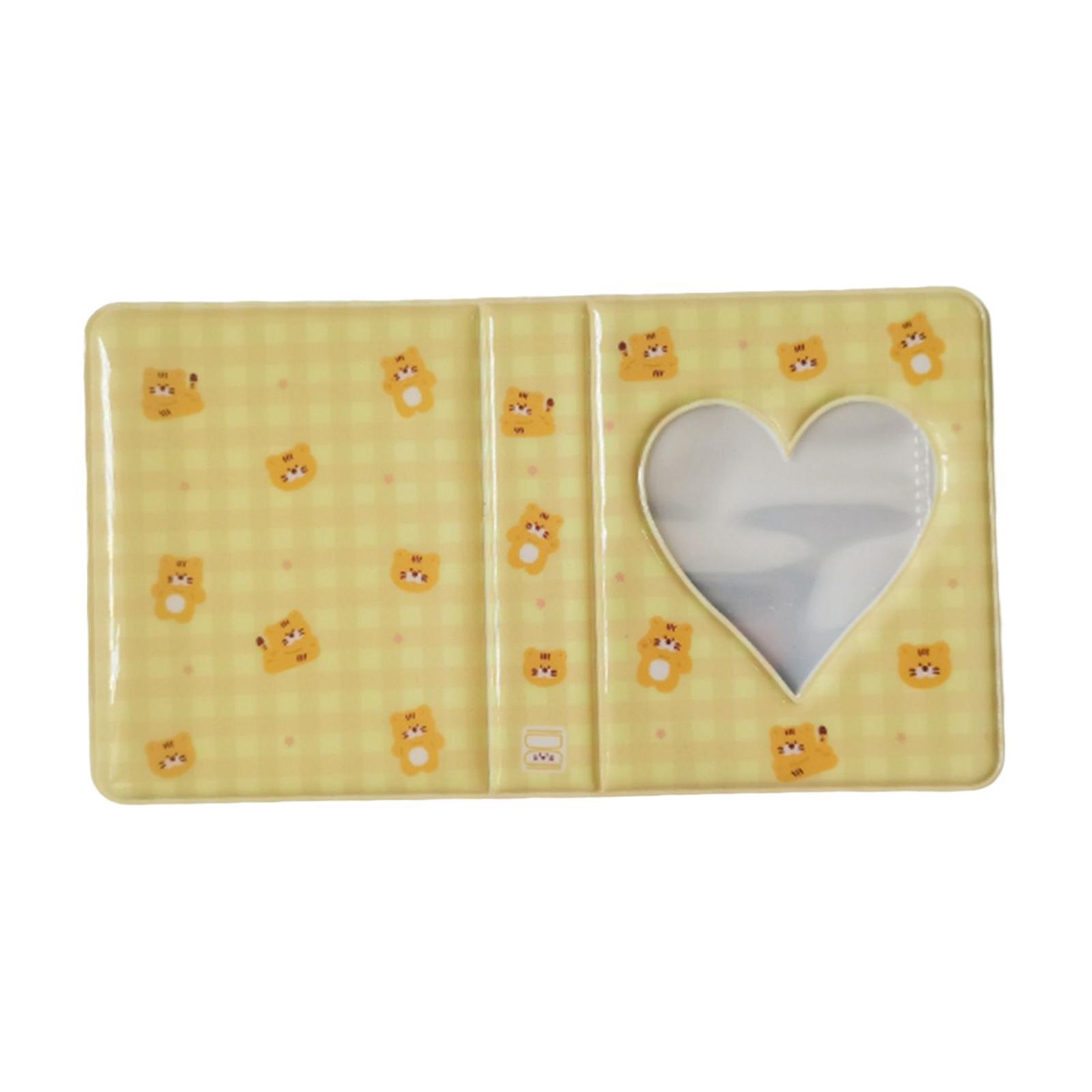 3 inch Mini Photo Album Photocard Holder Photocard Sleeves, Business Card Holder Love heart Photocard Holder Book for Card Collectiors