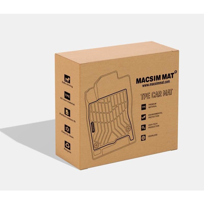 Thảm lót cốp xe ô tô Mercedes C-ClassC200/C300=15,C180L/C200=16nhãn hiệu Macsim TPV màu đen