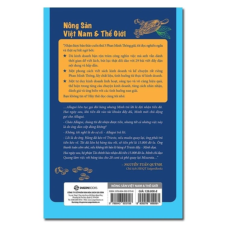 Sách - Nông Sản Việt Nam &amp; Thế Giới -  Saigon Books - Tác giả Phan Minh Thông