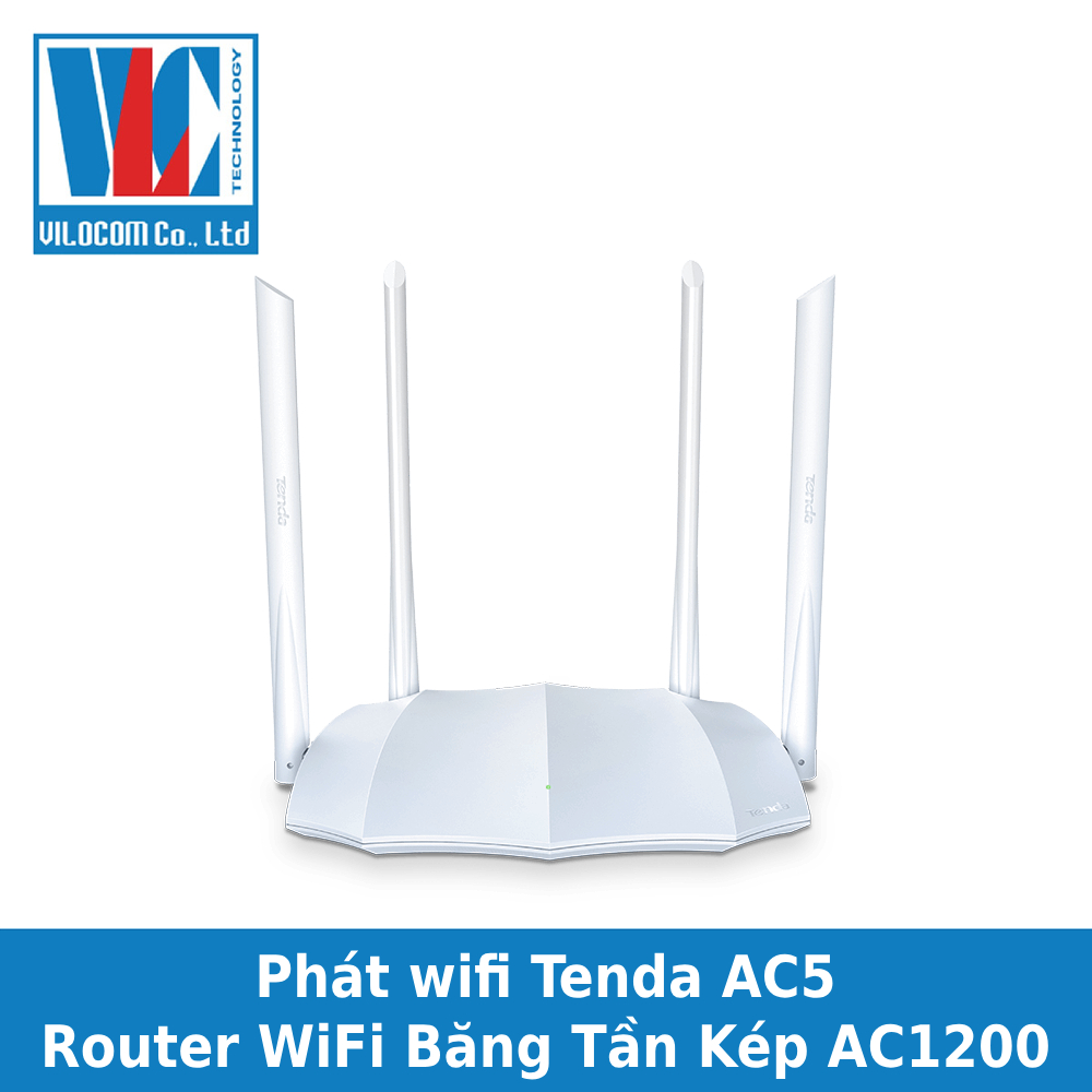 Router Wifi Chuẩn AC1200 Tenda AC5 V3