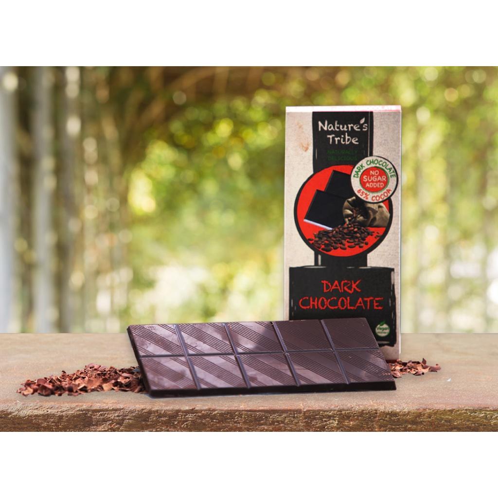 Socola Đen Không Đường Gluten Free - Nature's Tribe Dark Chocolate thanh 88g