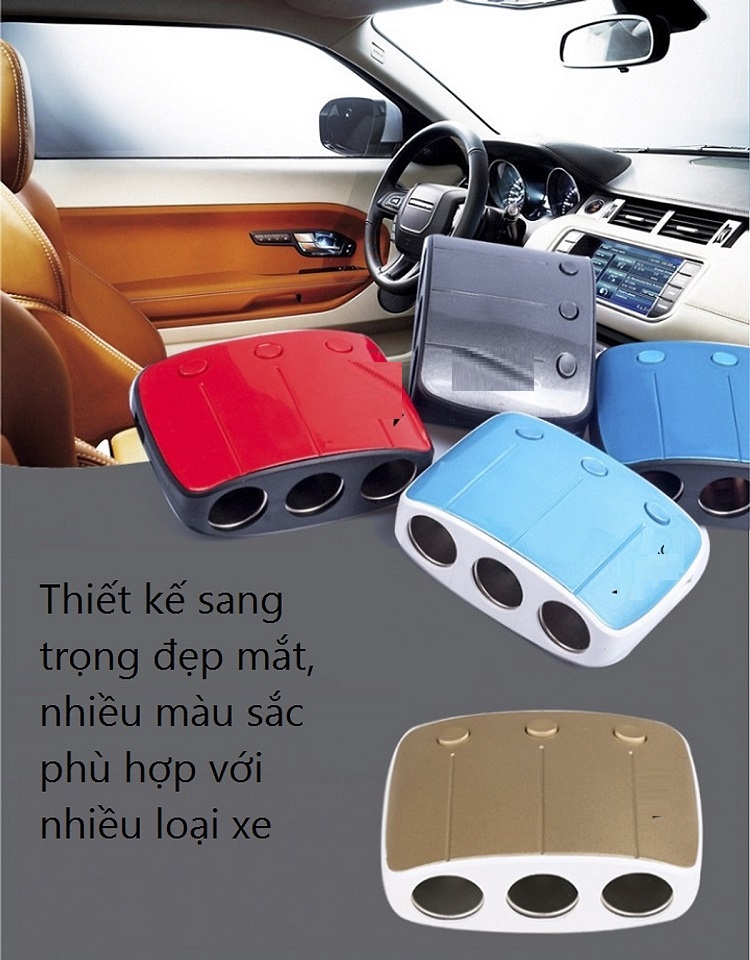 Bộ Chia Tẩu Sạc Trên Ô Tô, Xe Hơi Cao Cấp Veecle KY-548