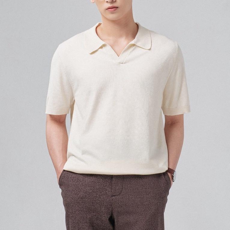 Áo polo nam SSSTUTTER len mỏng dáng hàn quốc SSS WOOL POLO SHIRT