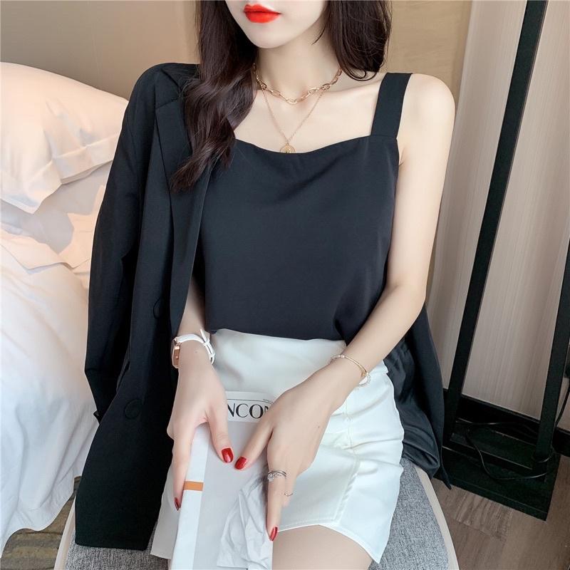 Áo hai dây bản to lụa Hàn cực đẹp mà sexy