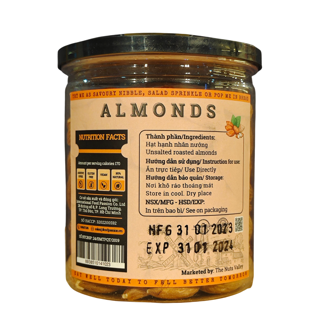 Hạnh Nhân Rang - Roasted Almond The Nuts Valley