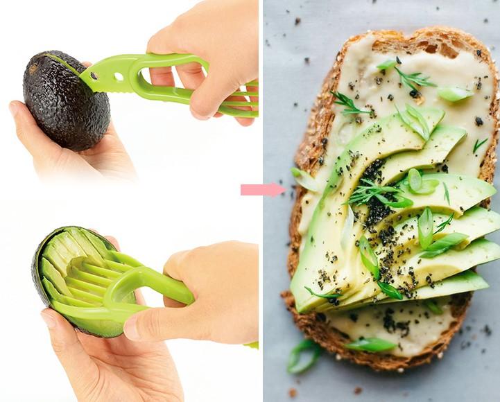 Dụng Cụ Gọt Vỏ Trái Cây ANAEAT 3 Trong 1 Bằng Nhựa Dùng Cắt Bơ Tiện Dụng Cho Nhà Bếp