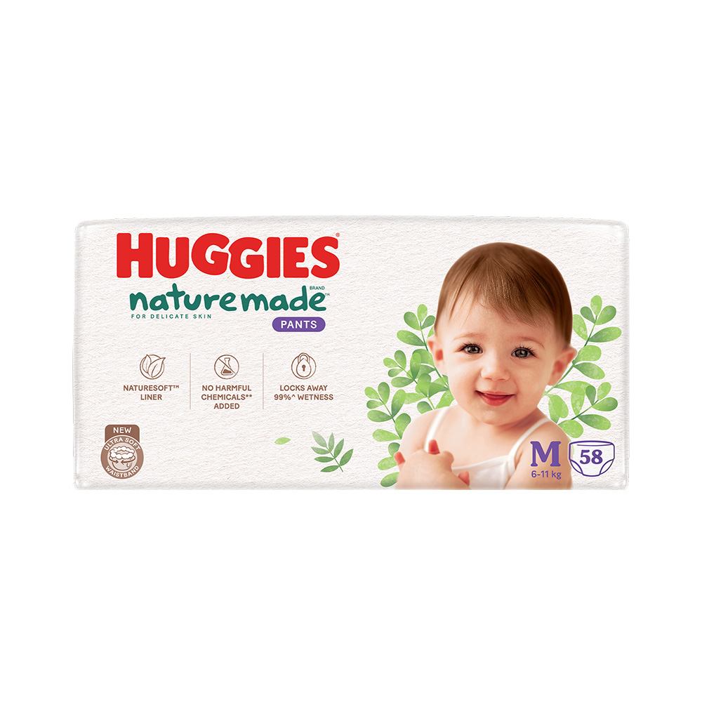 Tã/bỉm quần Huggies Naturemade M58/L44/XL38/XXL26