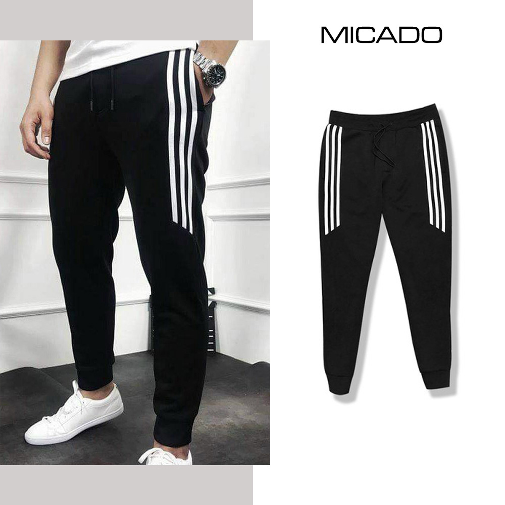 Quần dài thể thao nam Jogger 3 sọc lửng ống bo trẻ trung năng động Micado