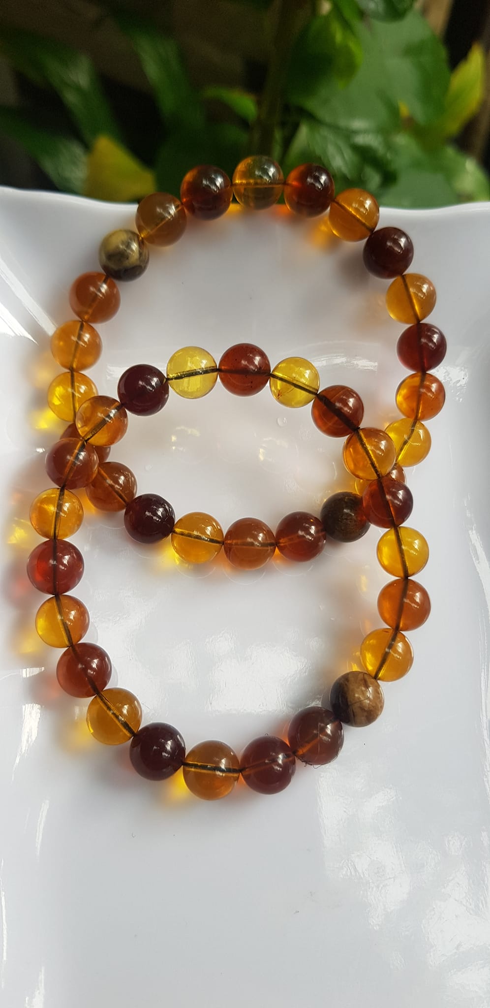 Vòng tay chuỗi đá Hổ Phách vàng nâu tự nhiên đẹp Size hạt 8mm Vòng hợp nữ mệnh thổ mệnh kim may mắn tốt sức khỏe công danh sự nghiệp xinh tay ạ
