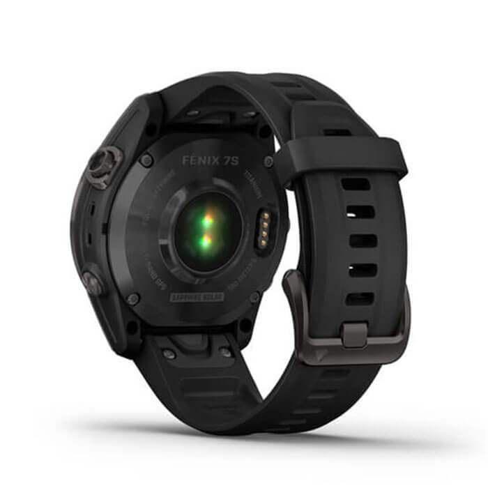 Đồng Hồ Thông Minh Garmin Fenix 7S Sapphire Solar - Carbon Gray DLC Titanium with Black Band (Màu Đen) - Hàng Chính Hãng