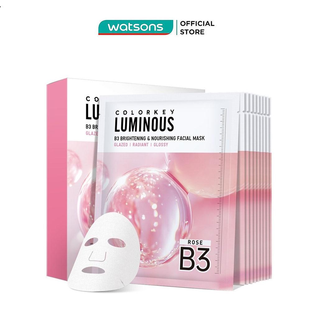 Mặt Nạ Dưỡng Ẩm Và Sáng Da B3 Colorkey Luminous B3 Brightening &amp; Nourishing Facial Mask 30ml x 10pcs