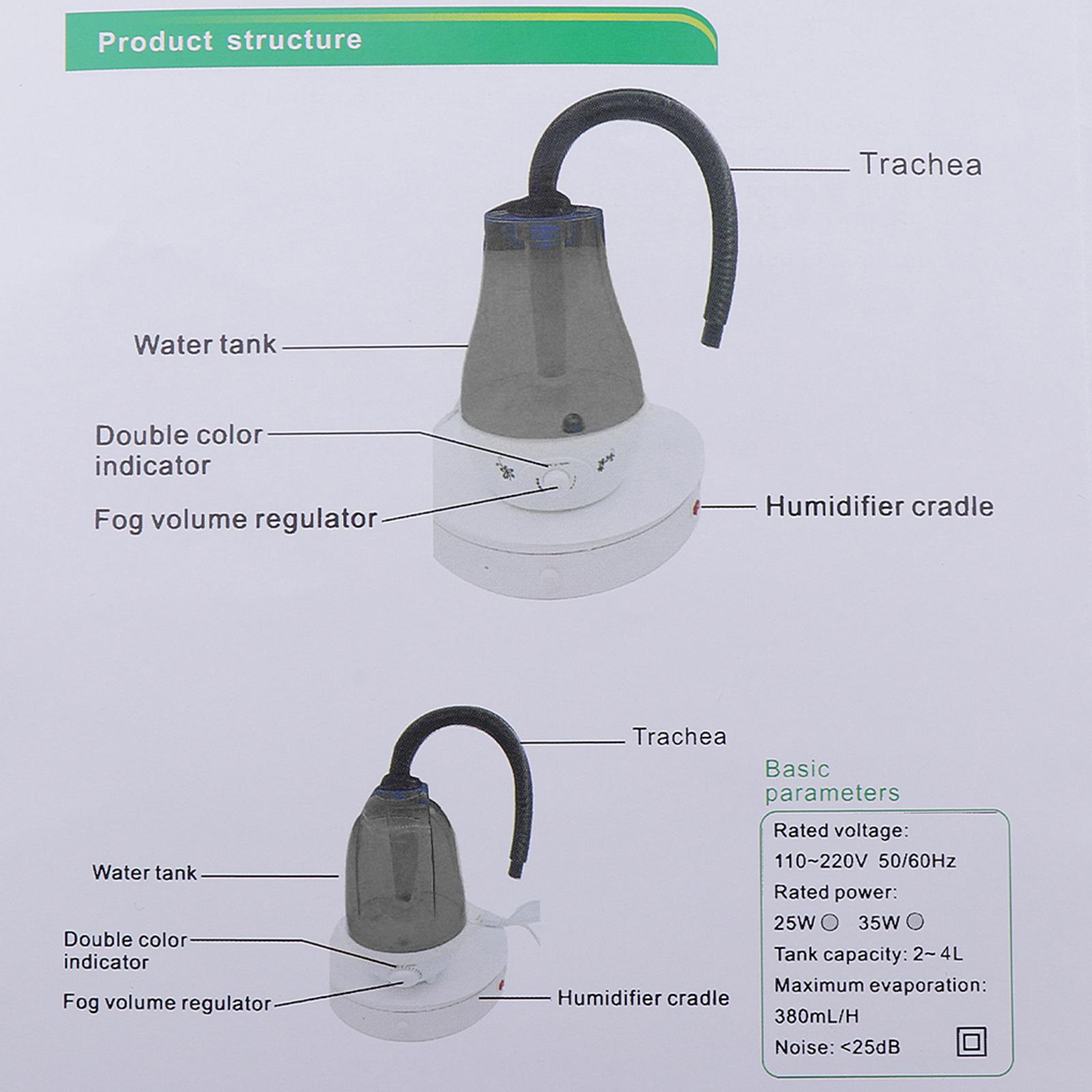 4L Reptile Humidifier Reptile Fogger for Reptiles Amphibians Terrarium