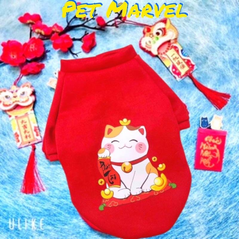 Áo Mặc Tết Cho Thú Cưng - Quần áo Tết Cho Chó Mèo chất liệu nỉ cao cấp