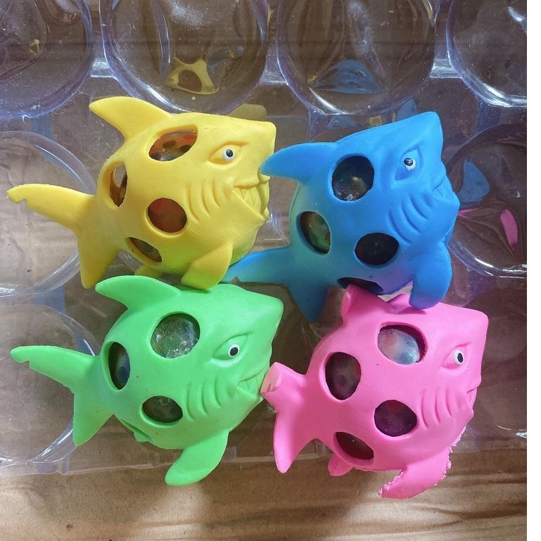 Squishy Hình Con Cá Mập bóp ra hạt nở giải trí mềm mịn siêu đàn hồi giải tỏa căng thẳng