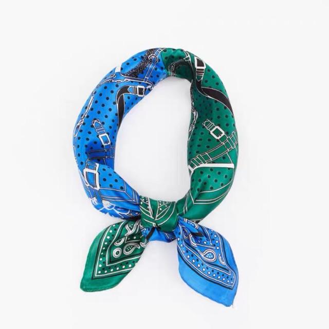 Khăn turban lụa vuông size 55x55cm choàng cổ lụa siêu dễ thương