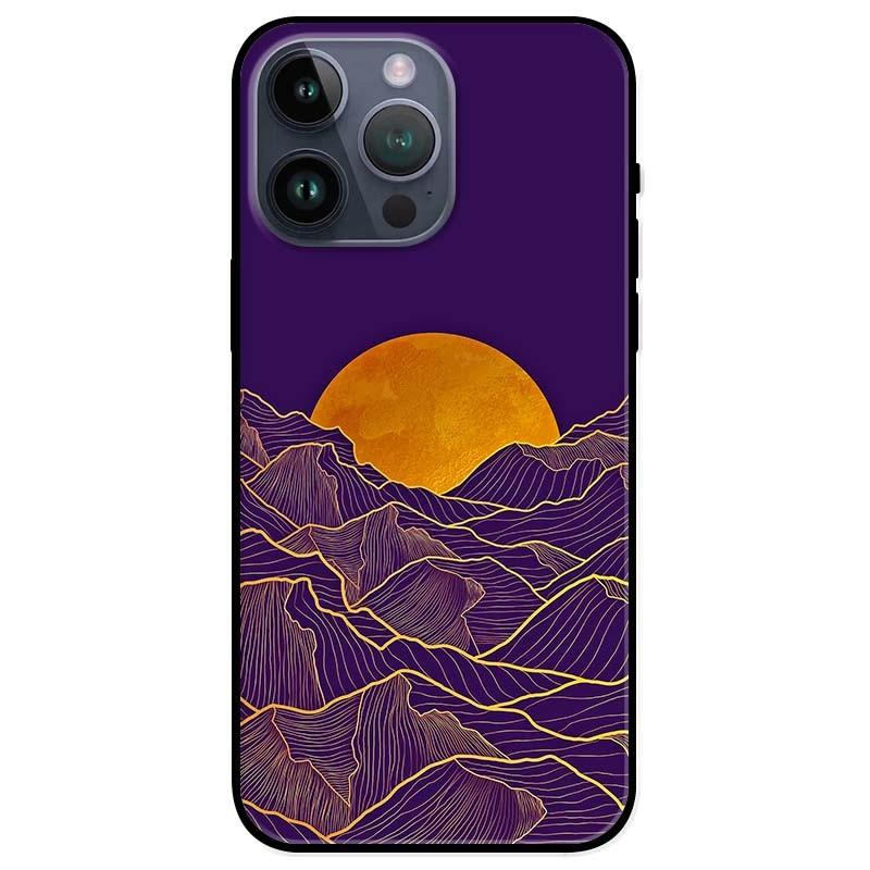 Ốp lưng dành cho Iphone 14 - Iphone 14 Plus - Iphone 14 Pro - Iphone 14 Pro Max - Trăng Núi Tím