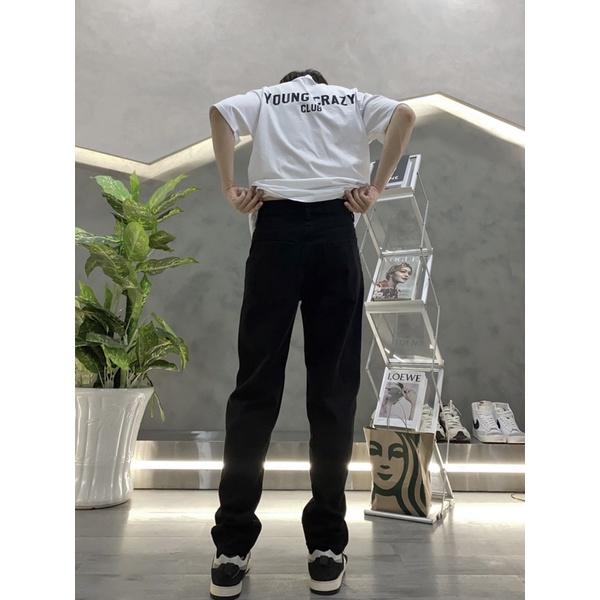 Quần jeans ống đứng jeans nam nữ 3 màu trơn