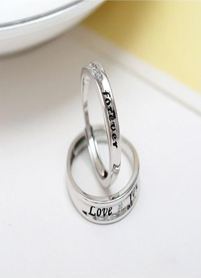 Nhẫn cặp nhẫn đôi thời trang love you forever NC09