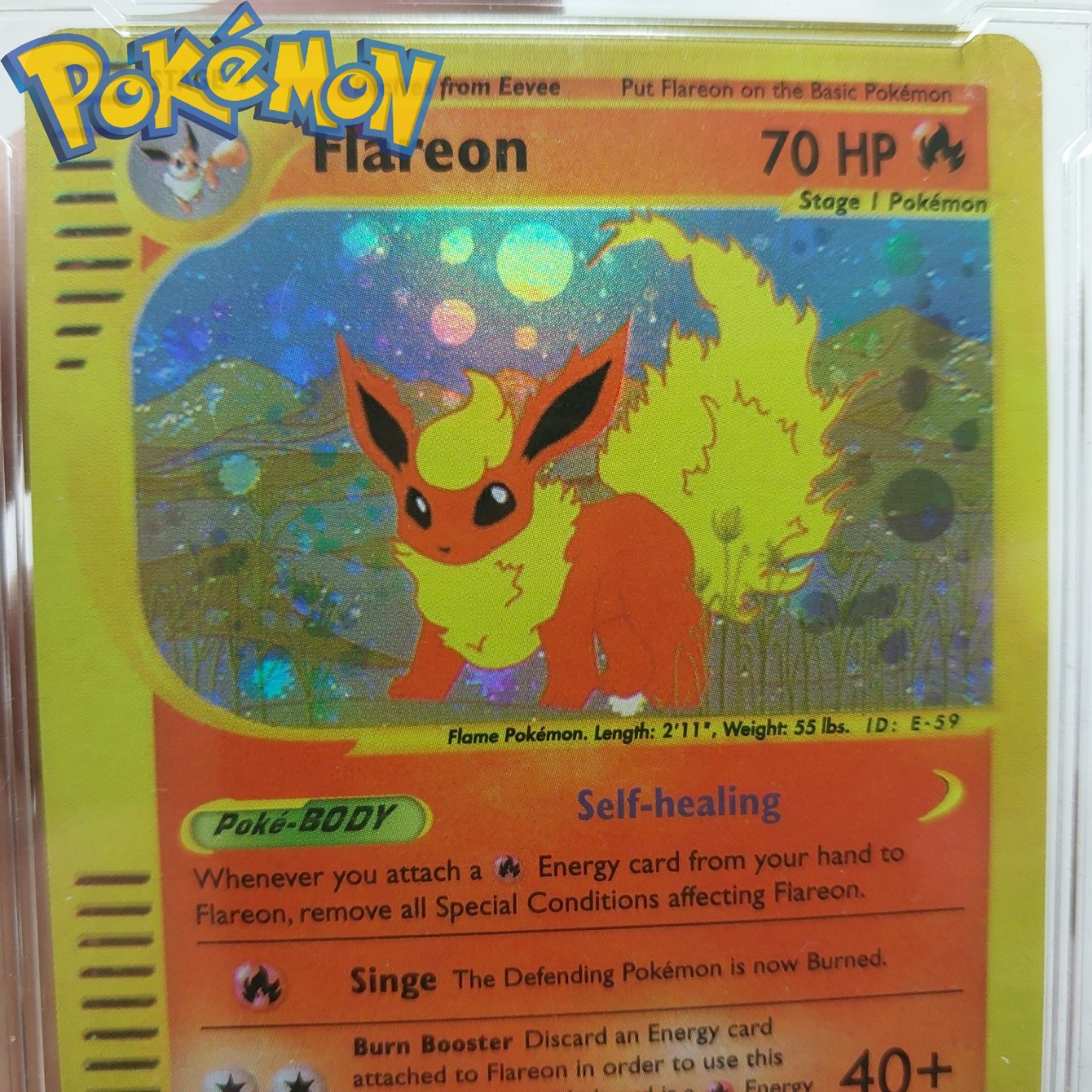 Thẻ Game nitendo 2003 Pokémon Flareon H7 H32 Chồn hoa 1459 d7