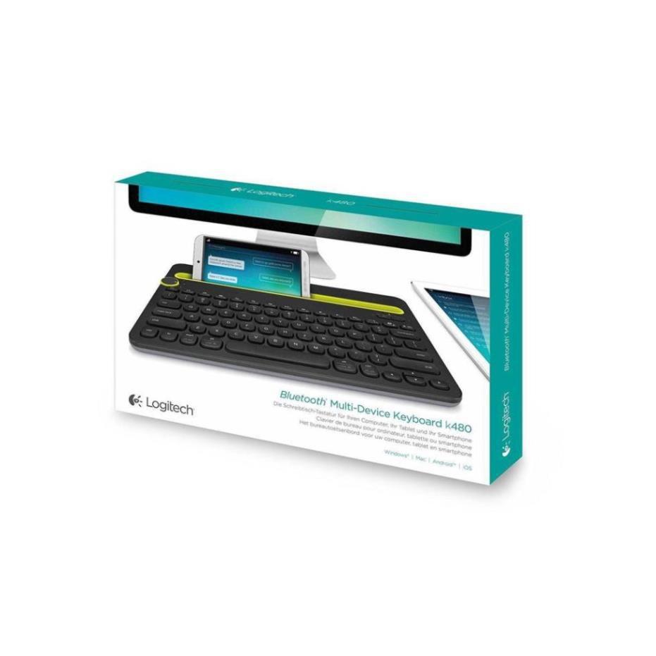 Bàn phím Logitech K480 Multi-Device Keyboard bluetooth Kết nối 3 thiết bị - Hàng chính hãng