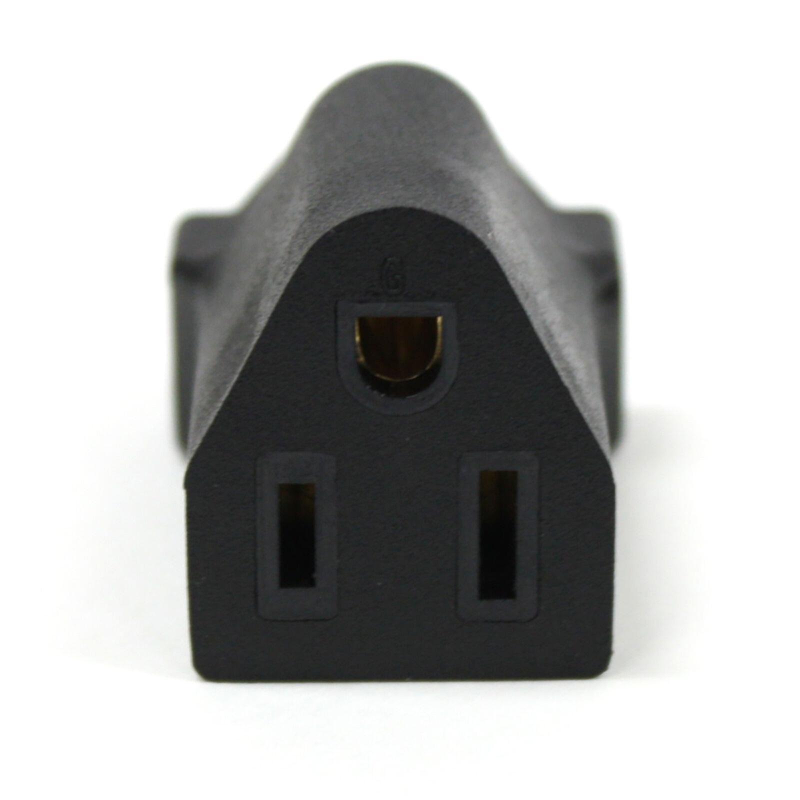 2xPortable 110-120V to 220-240V Plug Adapter Black 6-15R To 5-15R