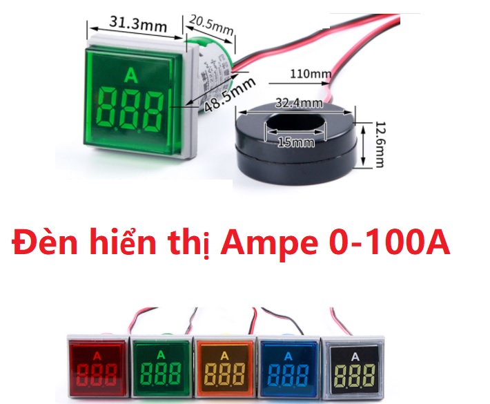 Đèn LED hiển thị vôn - Ampe , Vôn kế, ampe kế điện tử