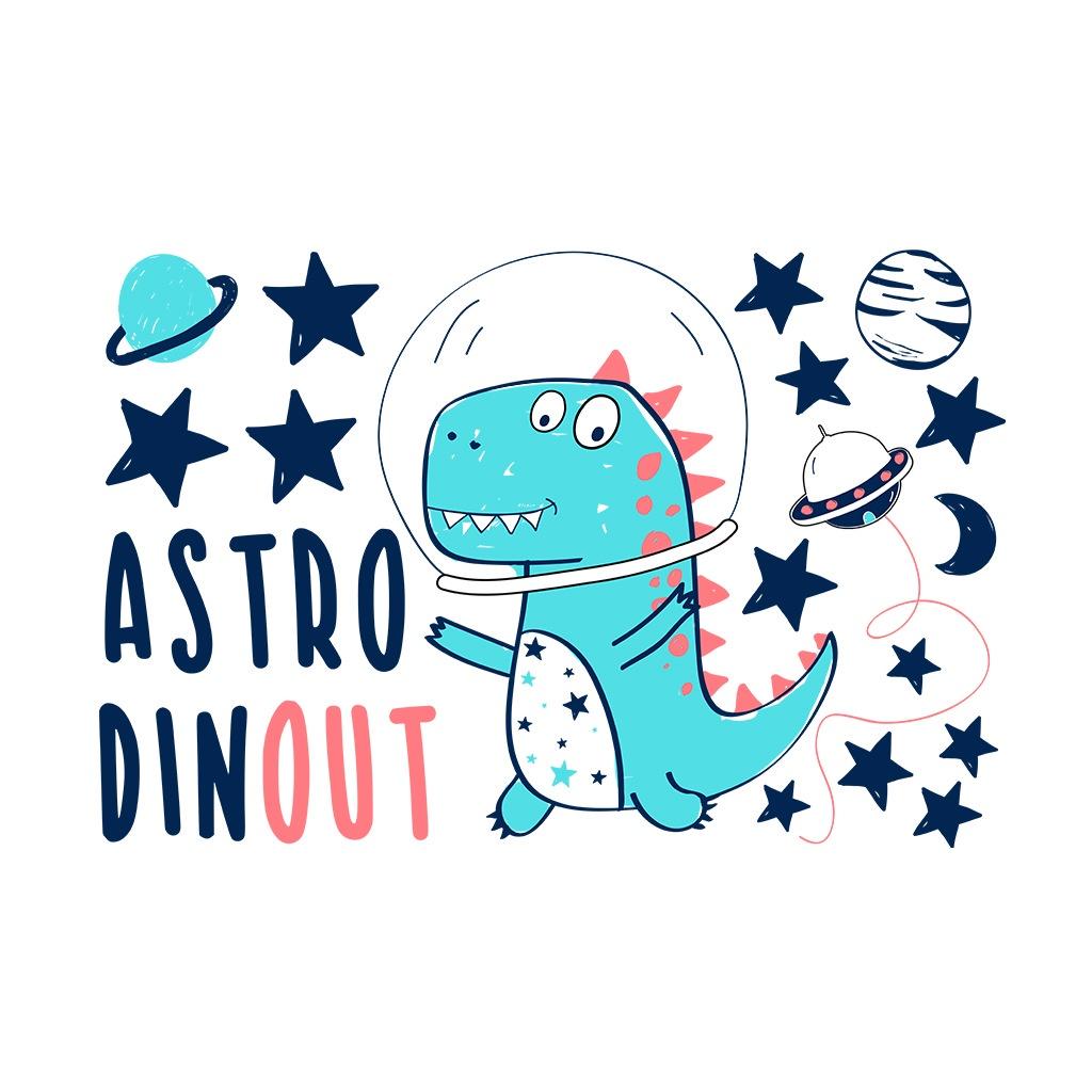 Decal dán tường cho bé siêu dễ thương Khủng long Astrodinout mẫu số 3 - AmyShop