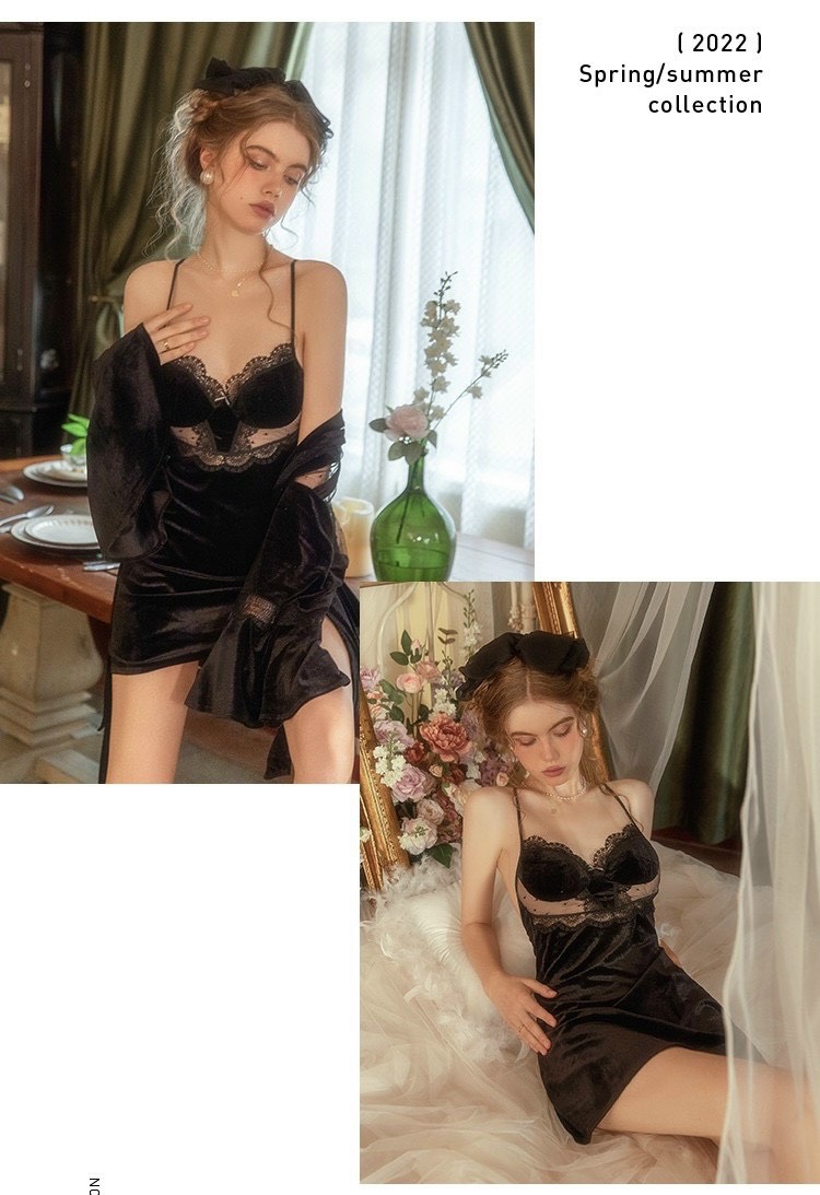 Váy Ngủ Nhung Nữ Tính