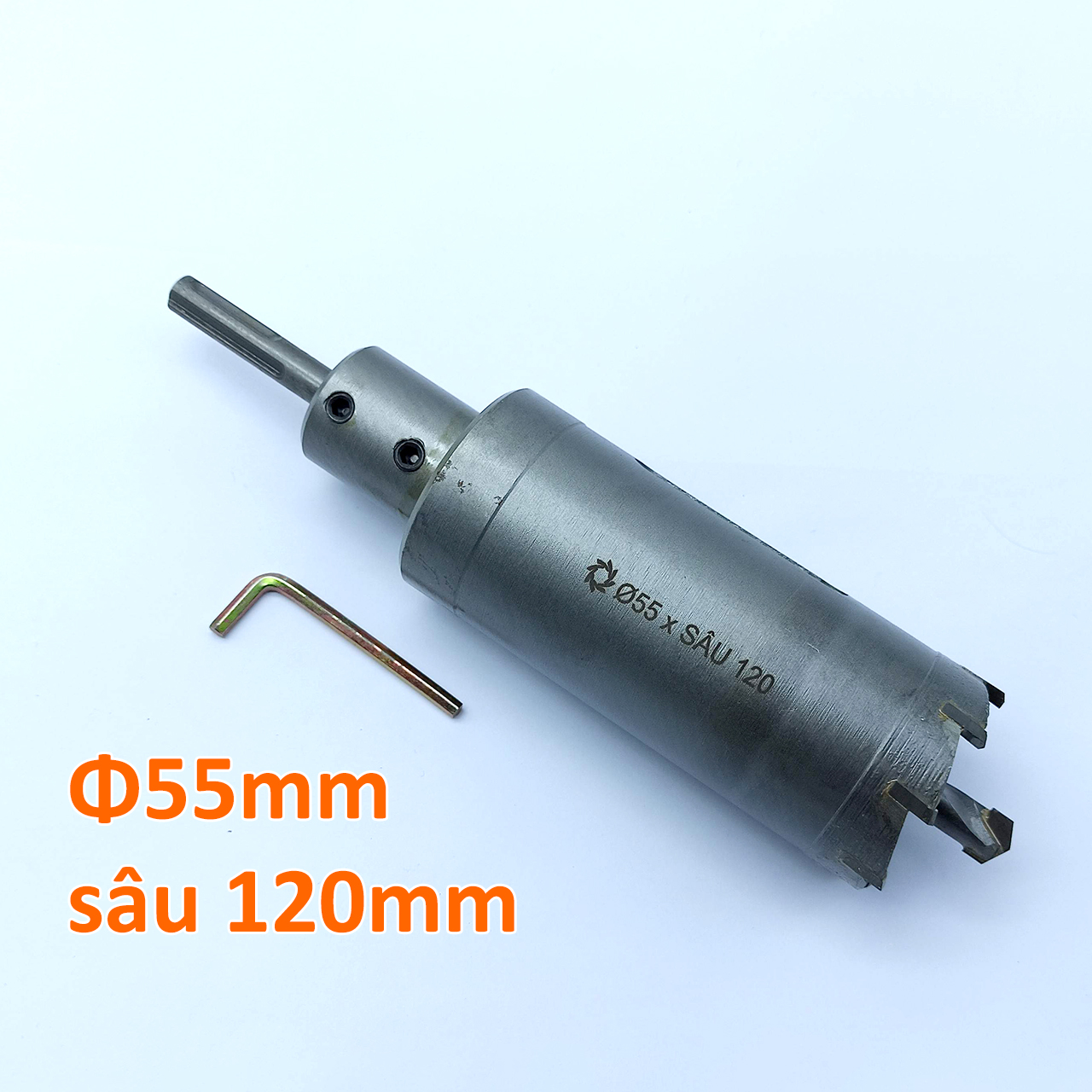 Mũi khoét tường đuôi gài Φ55 sâu 120mm