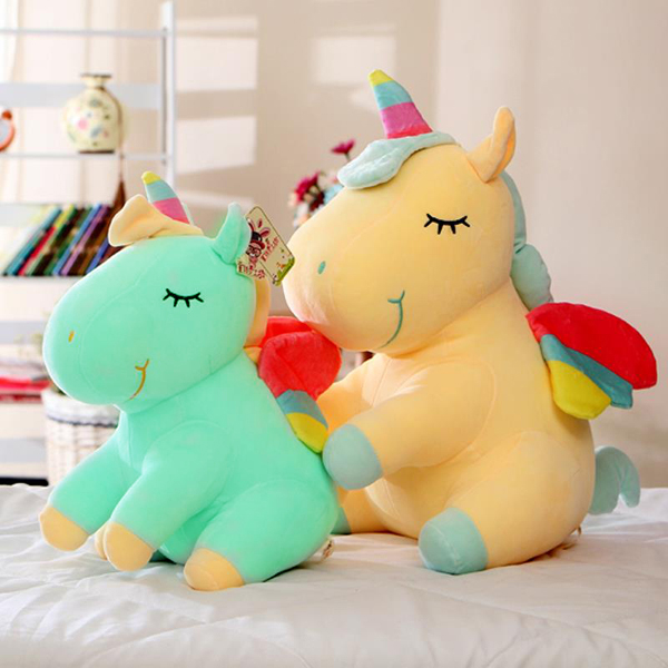 Gấu Bông Ngựa Một Sừng Unicorn (40 Cm) Gb17 (Màu Xanh Ngọc)