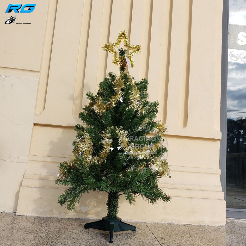 Cây Thông Noel Mini Để Bàn 90cm Tặng Kèm Dây Kim Tuyến Và Ngôi Sao Đỉnh Trang Trí Cây Thông Giáng Sinh Phòng Ngủ Phòng Làm Việc