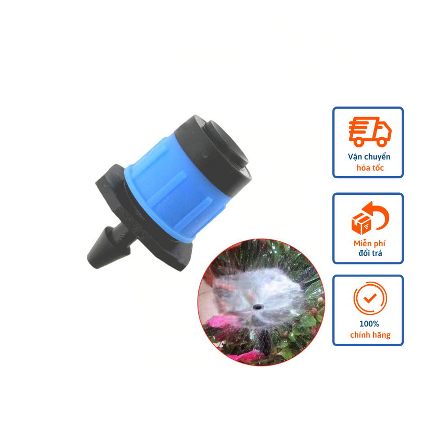 10 Béc tưới nhỏ giọt – phun mưa xòe xanh 70L/h có thể điều chỉnh