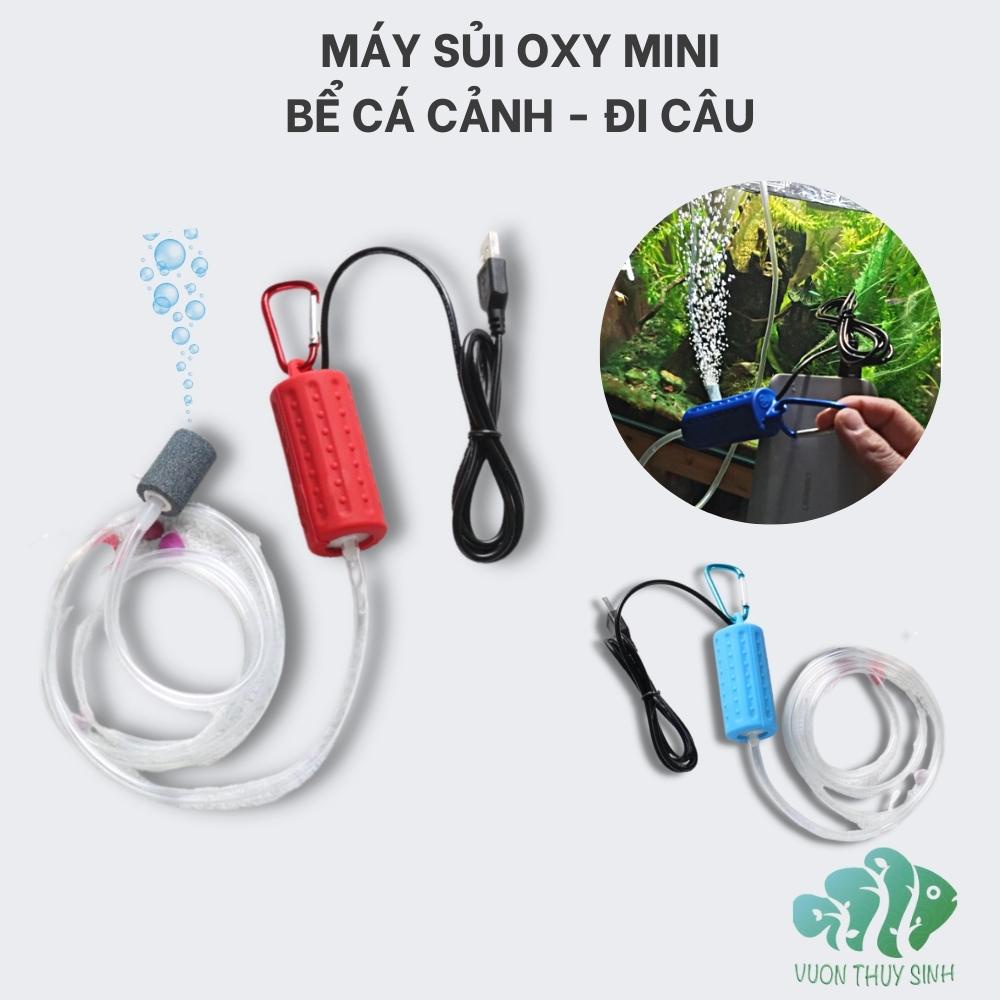Bộ máy sục sủi khí oxy mini bể cá cảnh thủy sinh siêu êm hàng cao cấp