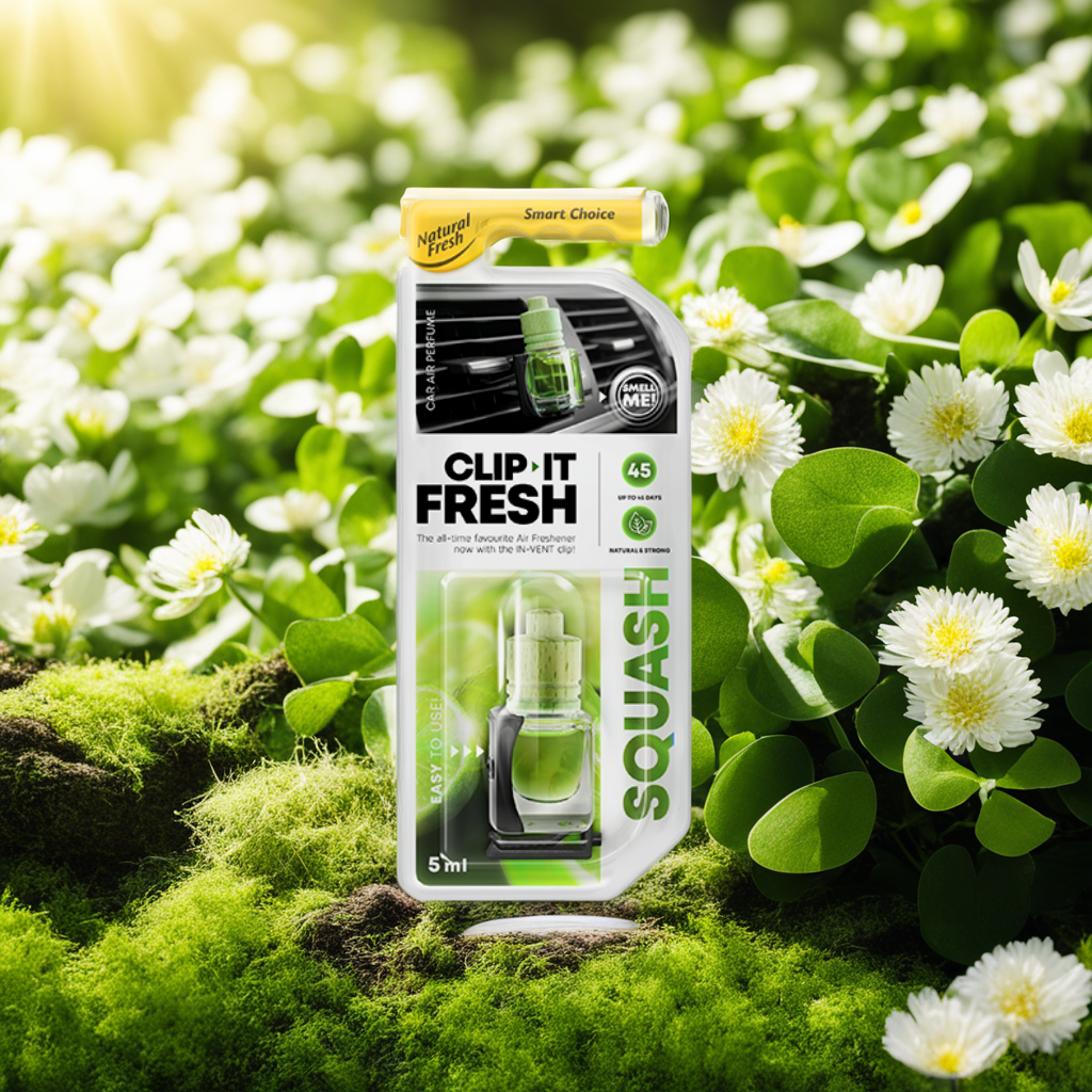 Nước hoa kẹp cửa gió ELIX - Clip it Fresh - Hương Squash ( Quýt )