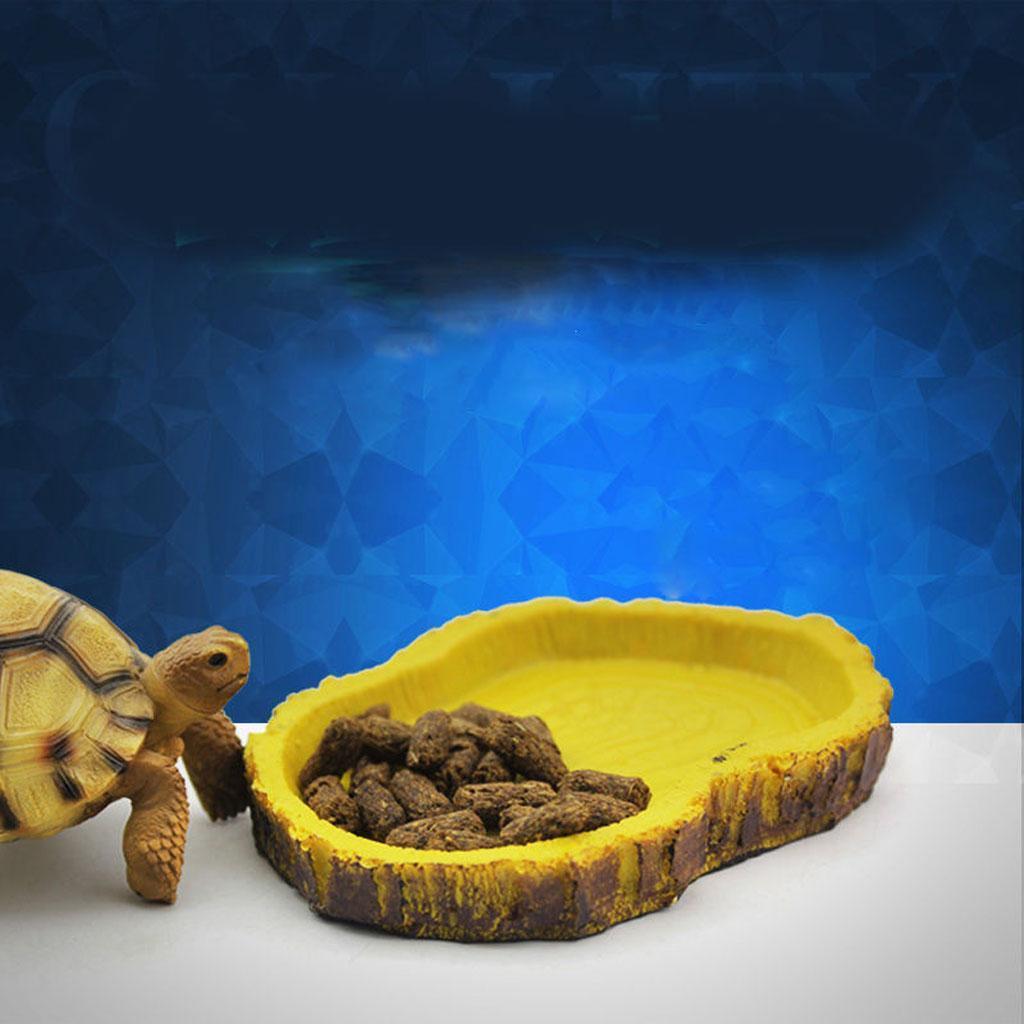 Reptile Vivarium Terrarium Mountain Ornament Reptile Feed Food Water Bowl