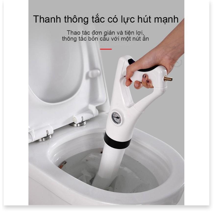 Máy thông tắc bồn cầu, bồn rửa chén với một nút ấn