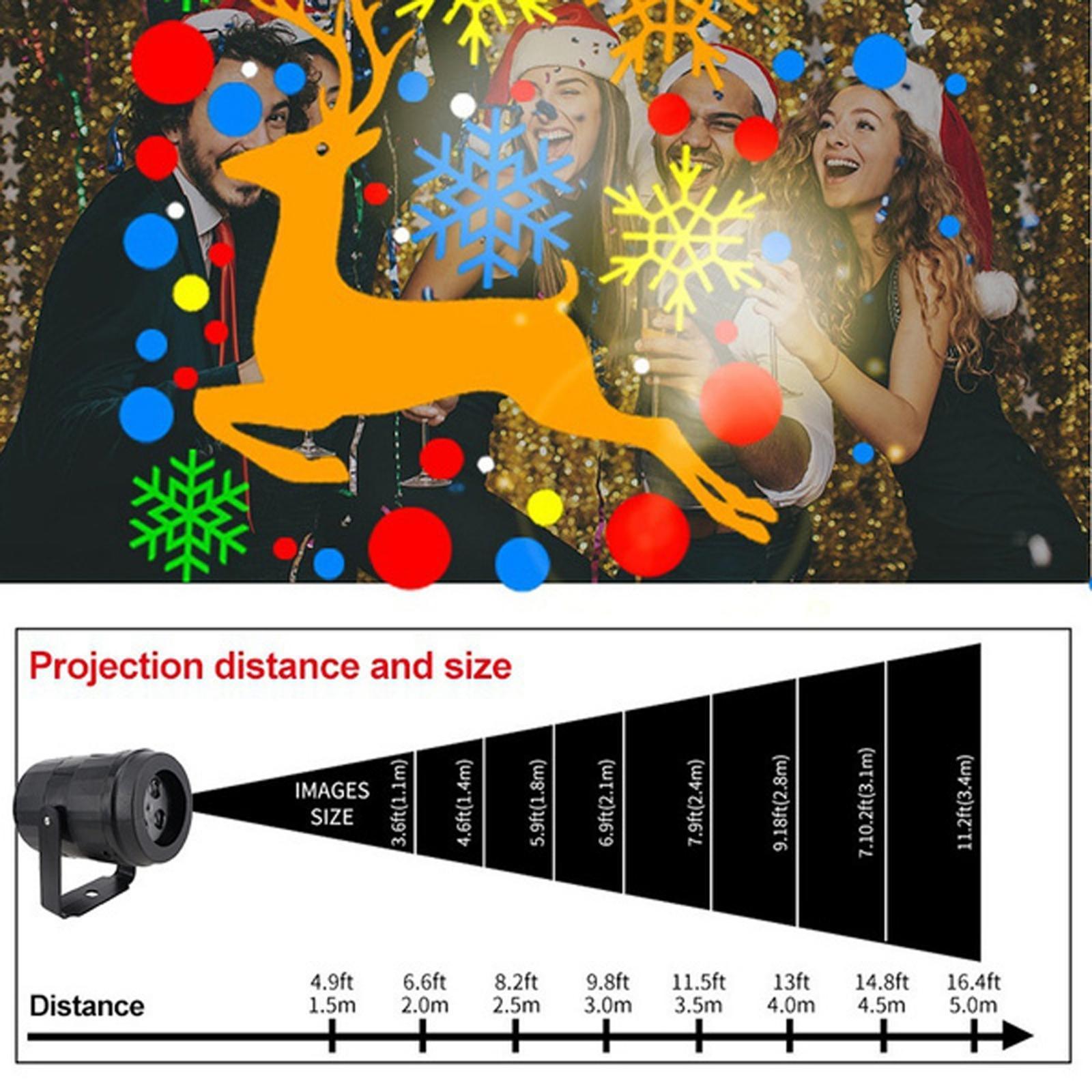 Christmas LED Light 16 Patterns Moving Fairy Lamp Party