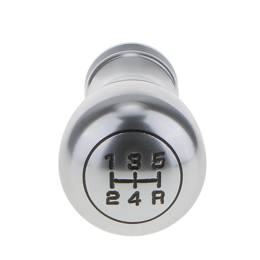 5 Speed Universal Manual Car Stick Gear Shift Knob Lever Silver