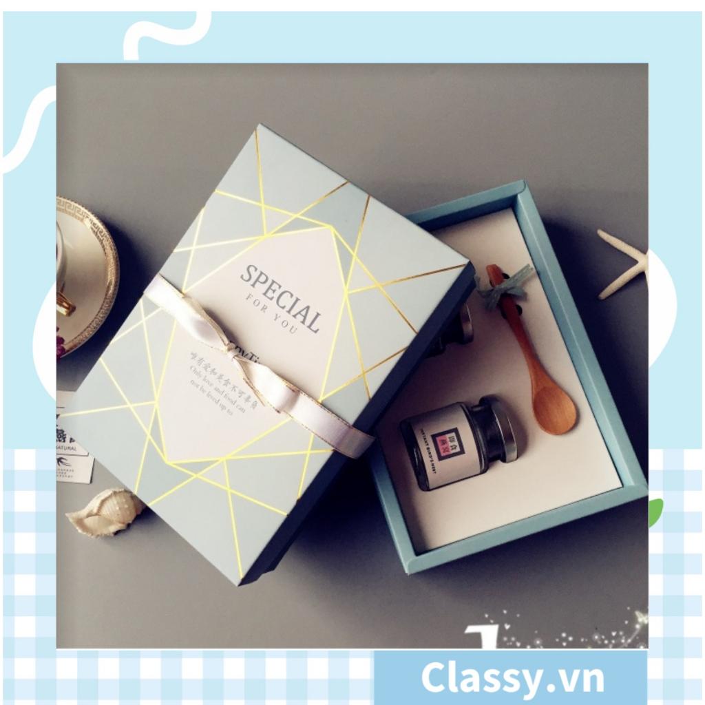 Túi giấy Classy hộp giấy đựng bánh âm dương chia 06 ngăn bằng giấy kraft Q1067