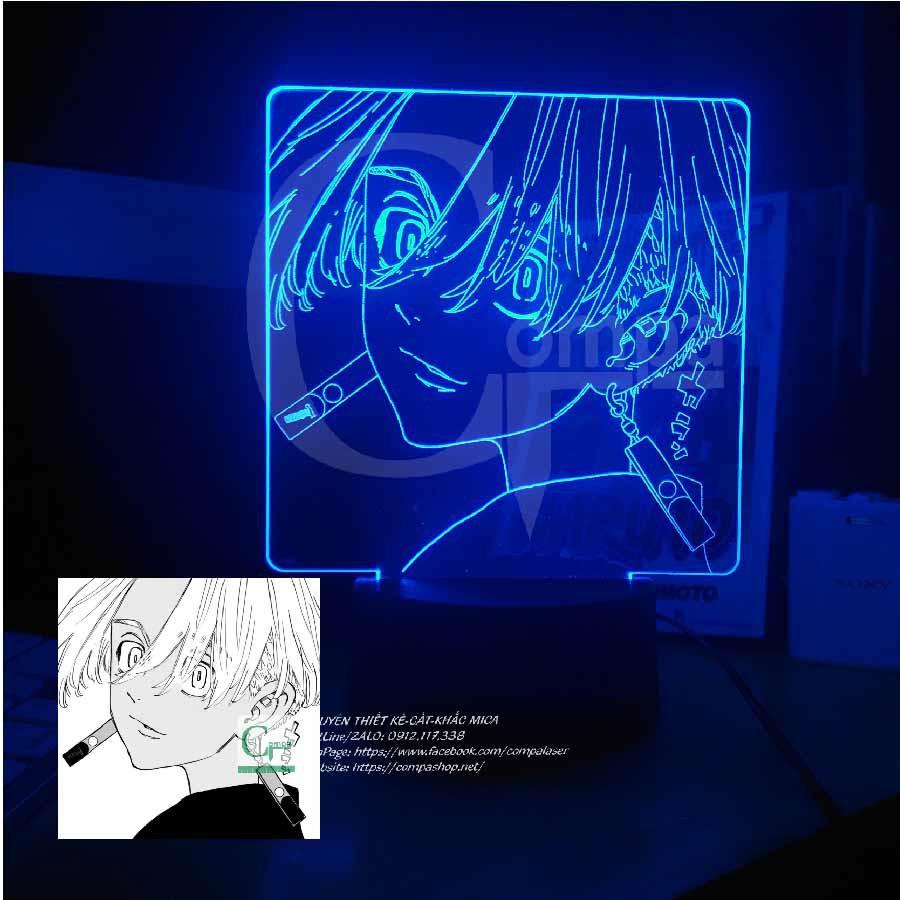 Đèn Ngủ LED 3D ANIME Tokyo Revengers Kurokawa Izana Type 01 ATKR0601 16 MÀU TÙY CHỈNH COMPASHOP
