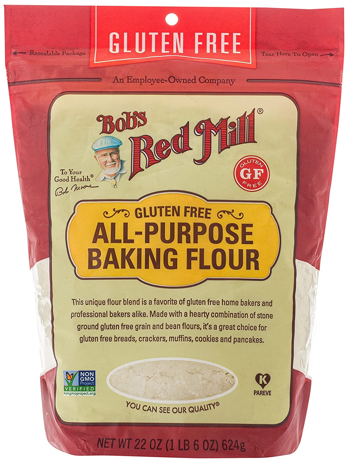 BỘT BÁNH ĐA DỤNG (Bánh mì breads, crackers, cookies, muffins, pancake) Bob Red Mill, All Purpose Flour, 624g (1.37 lb)