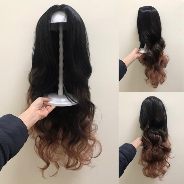 MẪU OMBRE TÓC NGUYÊN ĐẦU TRÊN ĐEN DƯỚI NÂU ĐỒNG C176 TẶNG LƯỚI