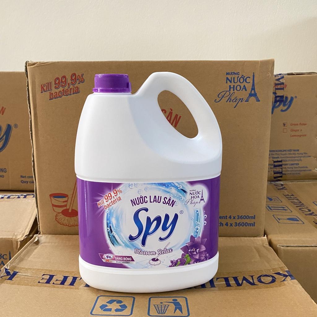 Nước lau sàn SPY 3600ml ít bọt, an toàn, thanh mát, giúp xua đuổi côn trùng hiệu quả