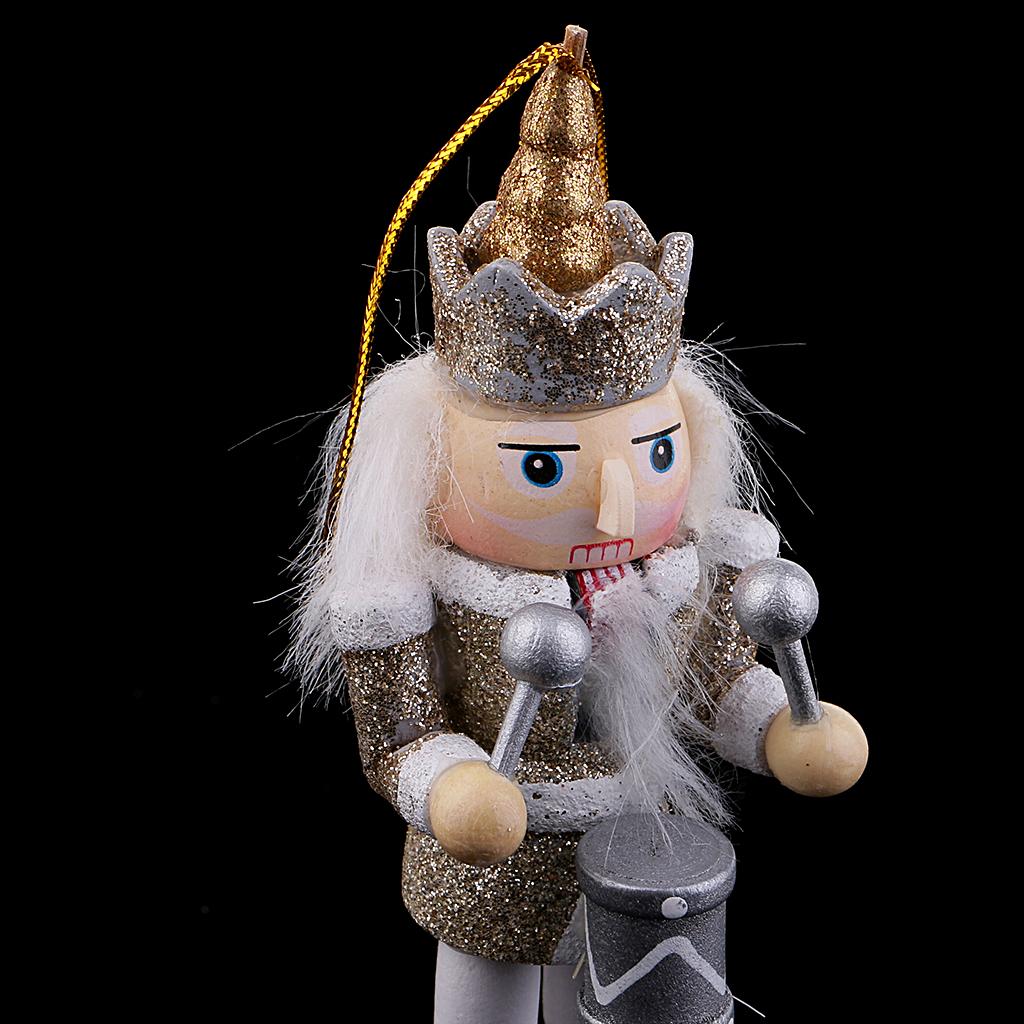 Vintage 12 cm Gỗ Ngân Khánh Tay Trống Người Lính Hình Hình Nhà Đồ Trang Trí