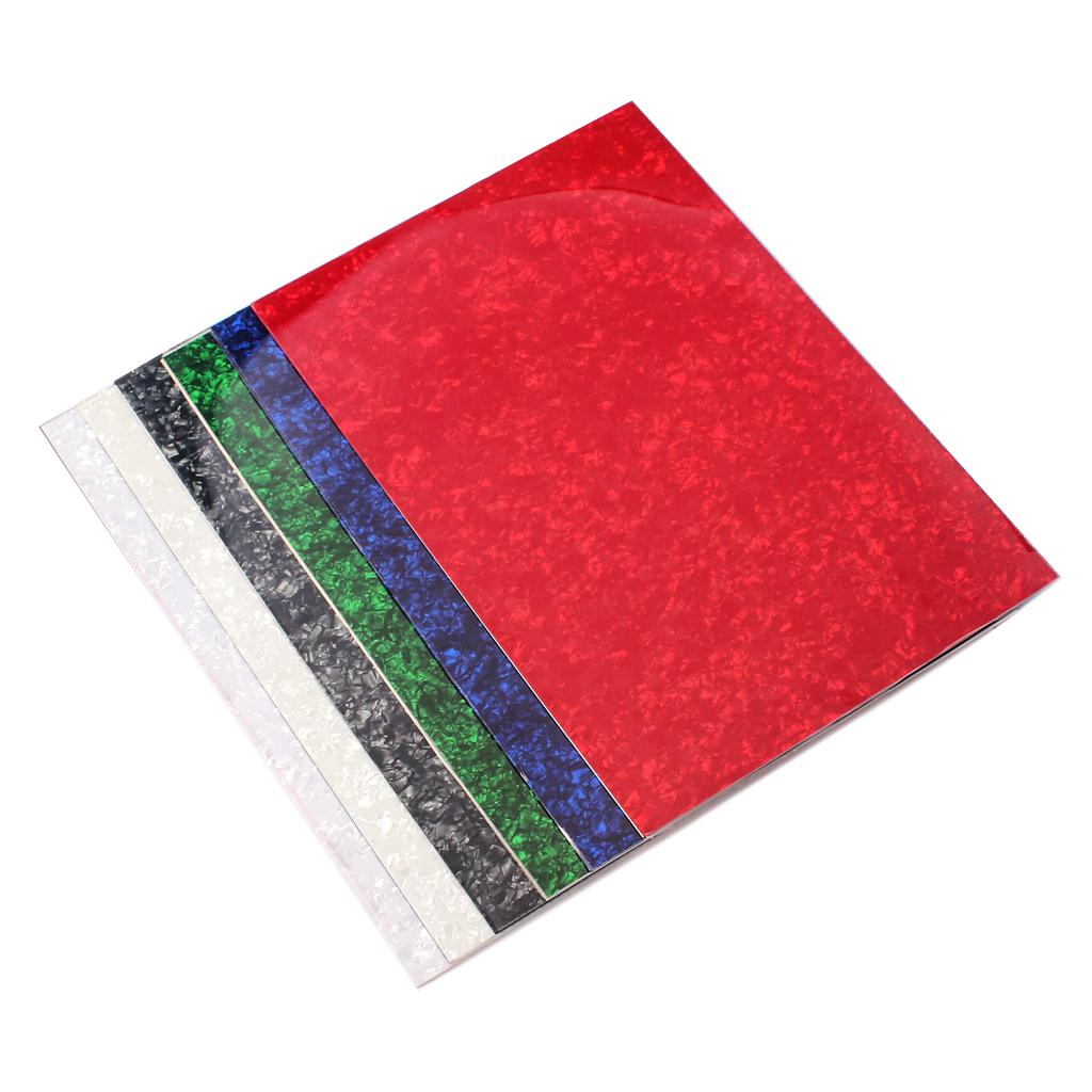 Durable DIY 3-Ply PVC Red Pearl Guitar Bass Pickguard Blank Material Scratch Plate Sheet