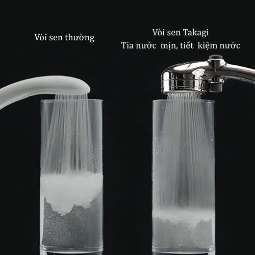 Bộ vòi sen tắm mạ WT có nút dừng Takagi JSB122MAS hàng chính hãng