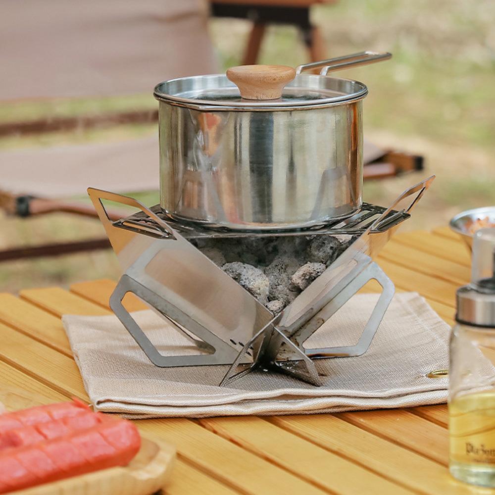 Bếp di động có thể tháo rời bằng thép không gỉ đi Picnic, nướng BBQ