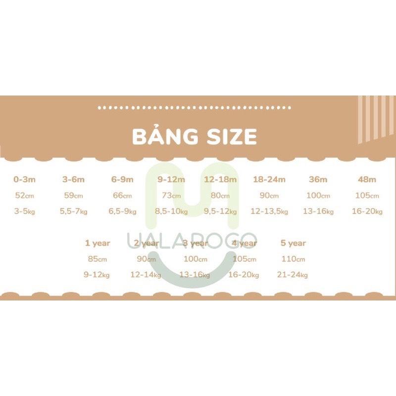 Bộ liền thân cộc tay họa tiết cho bé 3-12 tháng