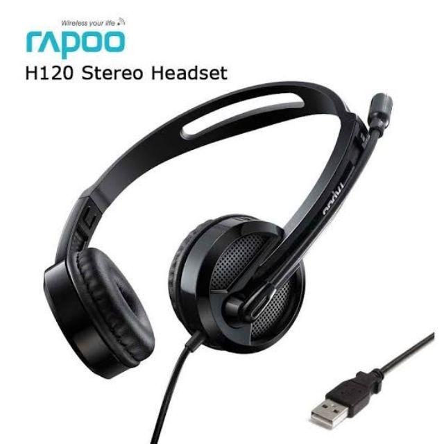 Tai nghe chụp tai On-ear Rapoo H120 - USB Stereo - Hàng chính hãng